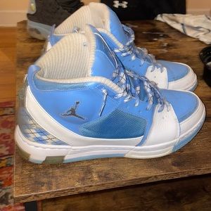 Jordan blue and white sneakers